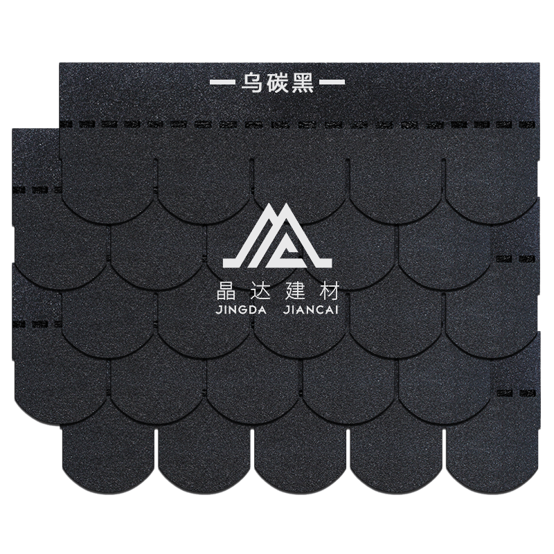 魚鱗烏碳黑瀝青瓦